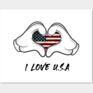 i love usa Posters and Art